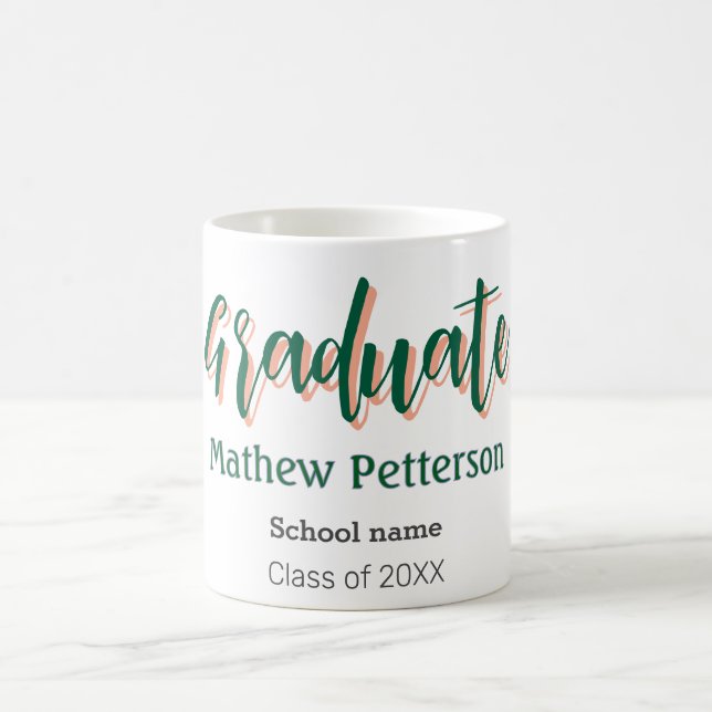 Mug Gras type simple noir classe moderne graduation (Centre)