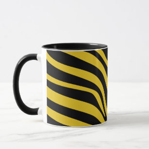 Mug Gras zèbre rayures en jaune et noir