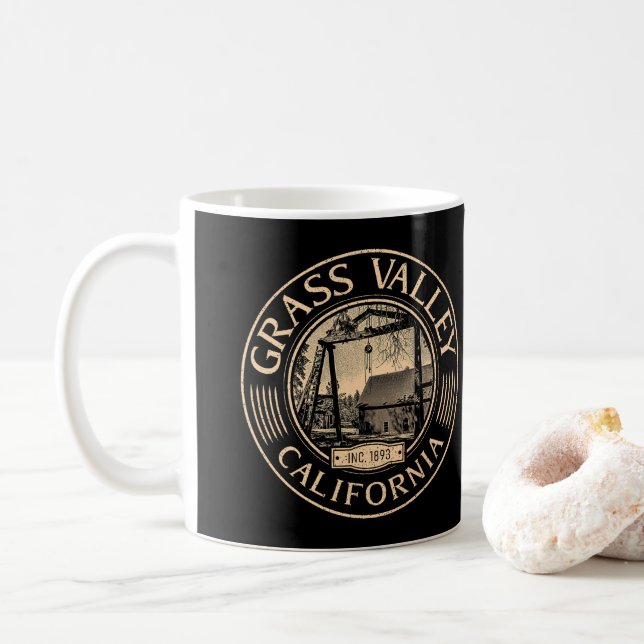 MUG GRASS VALLEY CALIFORNIA VINTAGE - EMPIRE MINE (Avec donut)