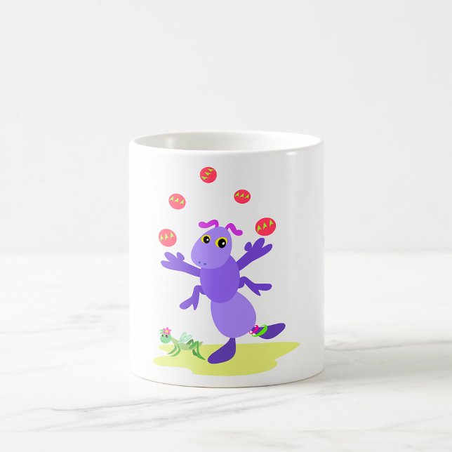 Mug Grasshopper violet Jongler amusant Créature (Créateur téléchargé)