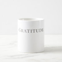 Mug Gratitude – Conception de typographie minimali