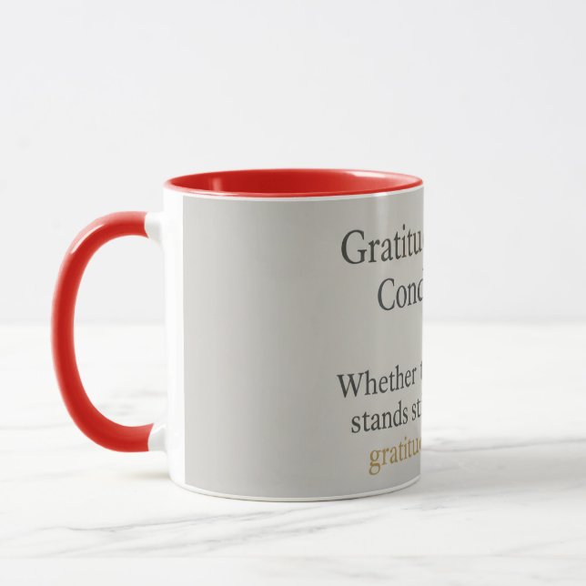 Mug Gratitude demeure : Affirmation Zen Inspirante (Gauche)