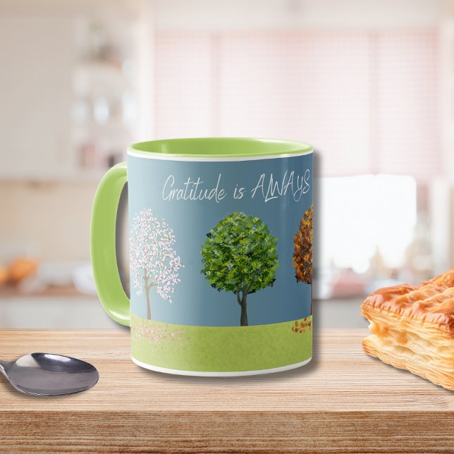 Mug Gratitude Through the Four Seasons Trees (Créateur téléchargé)