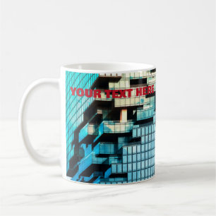 Mug Gratte-ciel d'Architecture Bleue Moderne Personnal