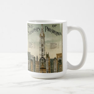 Mug Gratte-ciel de Philadelphie (poster vintage 1898)