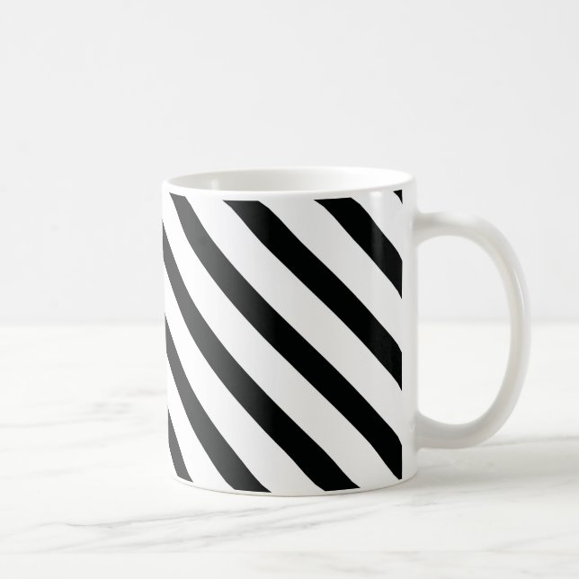 Mug Gravé (noir et blanc) | Diagonal) Toute taille per (Droite)