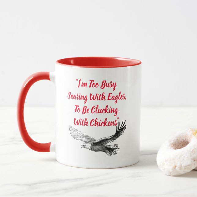 Mug "Graver avec les aigles" (Avec donut)