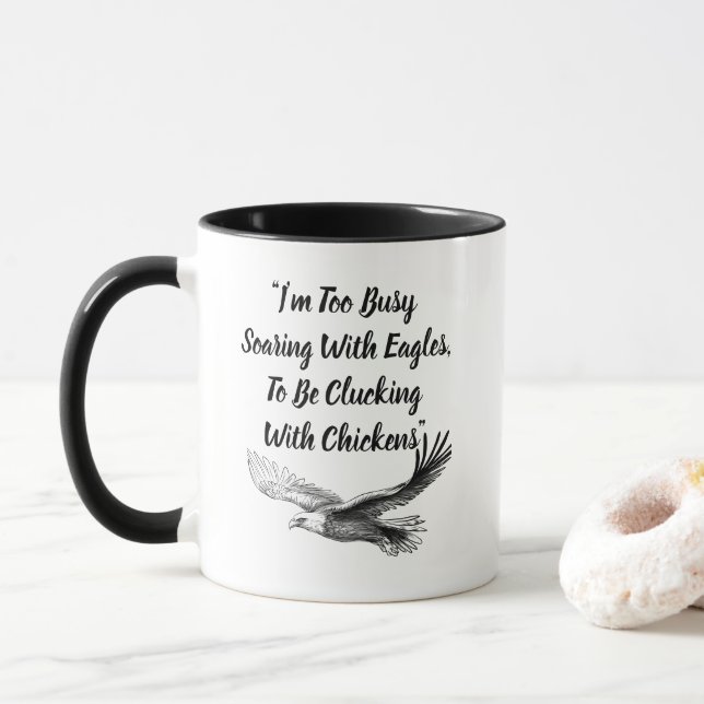 Mug "Graver avec les aigles" (Avec donut)