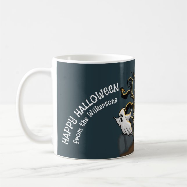 Mug Graveyard Zombie et Ghosts mignonne Halloween heur (Gauche)