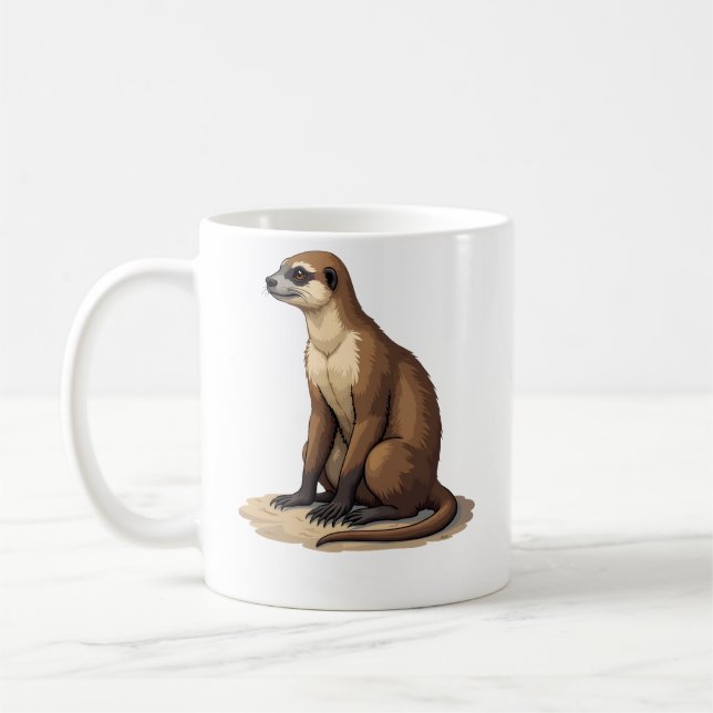 Mug Gravure Antique de Paresseux Graphique Rétro (2) (Gauche)