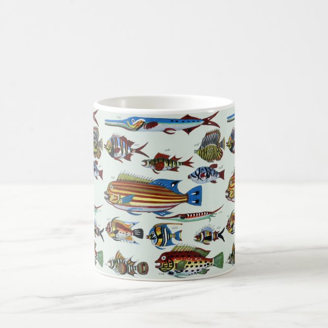 Mug Gravure de Histoire Naturelle de Poissons Exotique (Centre)