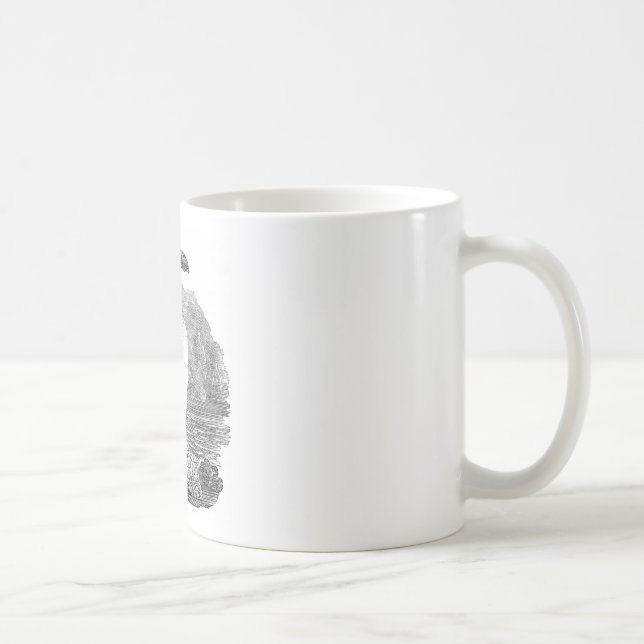 Mug Gravure du bois de grand pingouin (Droite)