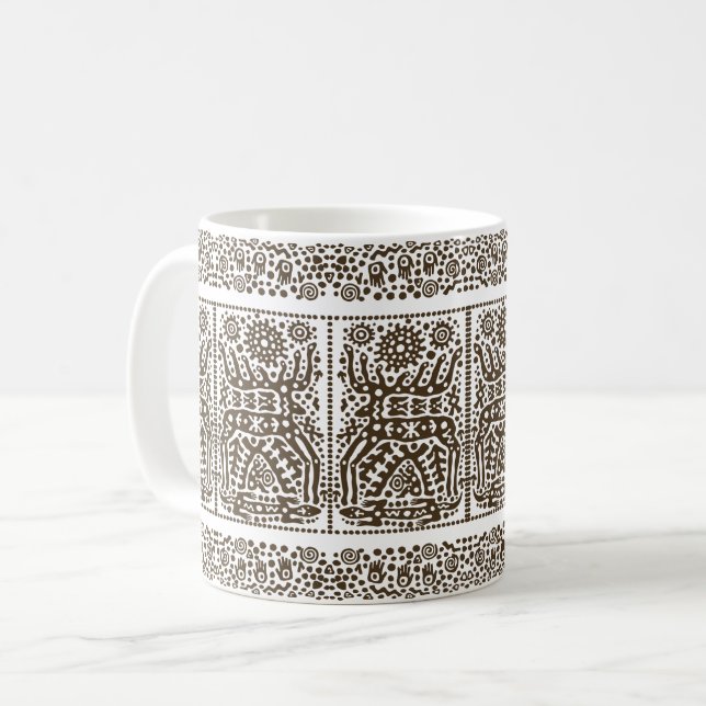 Mug Gravure énigmatique : majestueux cerf géant (Devant gauche)