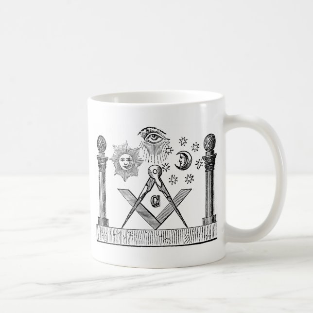 Mug Gravure maçonnique G Kenning du 19e siècle (Droite)