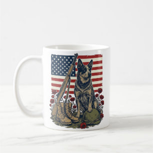Mug Gravure vintage commémorative patriotique Blue Hee