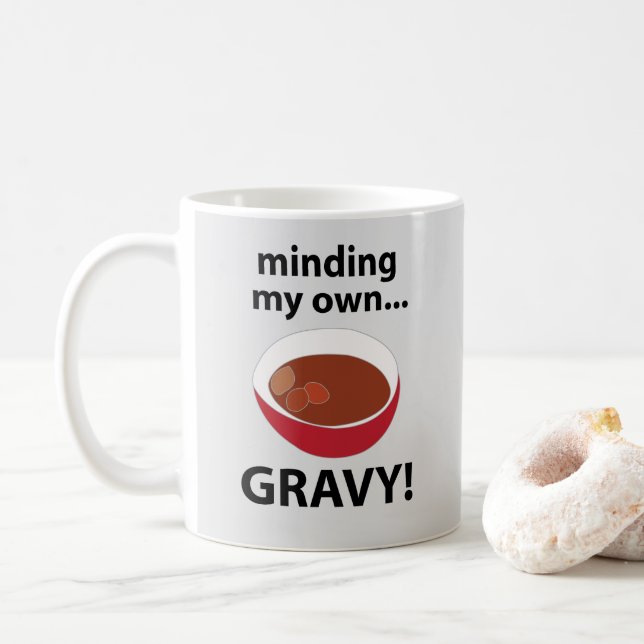 Mug Gravy Minant Mon Propre Aliment Gravy (Avec donut)