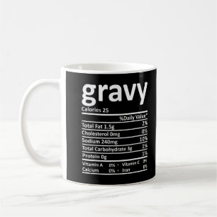 Mug Gravy-Nutrition Thanksgiving Costume Food Facts Ch