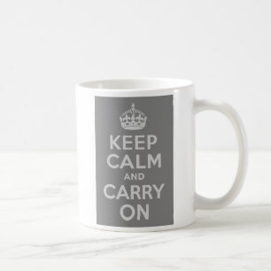 Mug Gray clair Gardez le calme et continuer