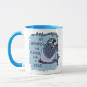 Mug Gray Parrot Therapist - Drôle idée cadeau pour l