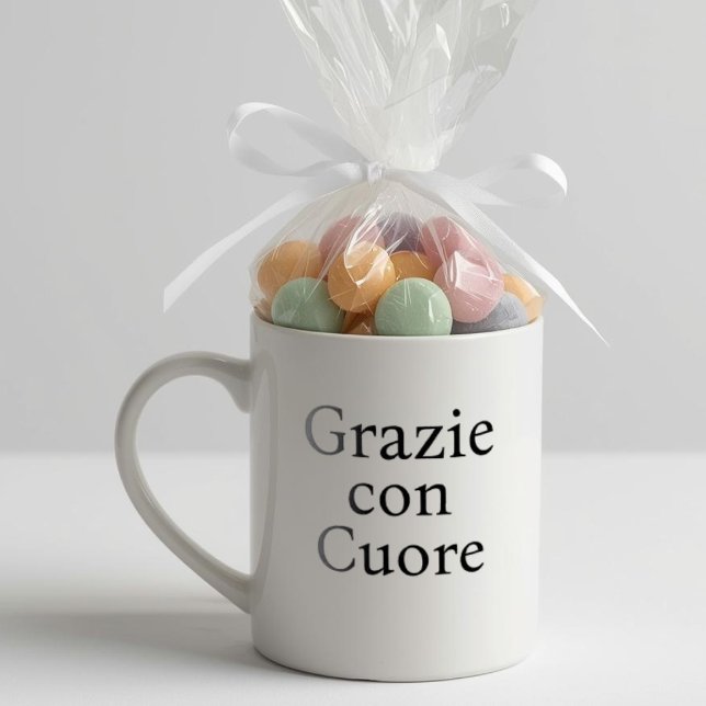 Mug Grazie Con Cuore Chic Baby Shower Keepsake (Grazie Con Cuore Chic Baby Shower Favor and Keepsake)
