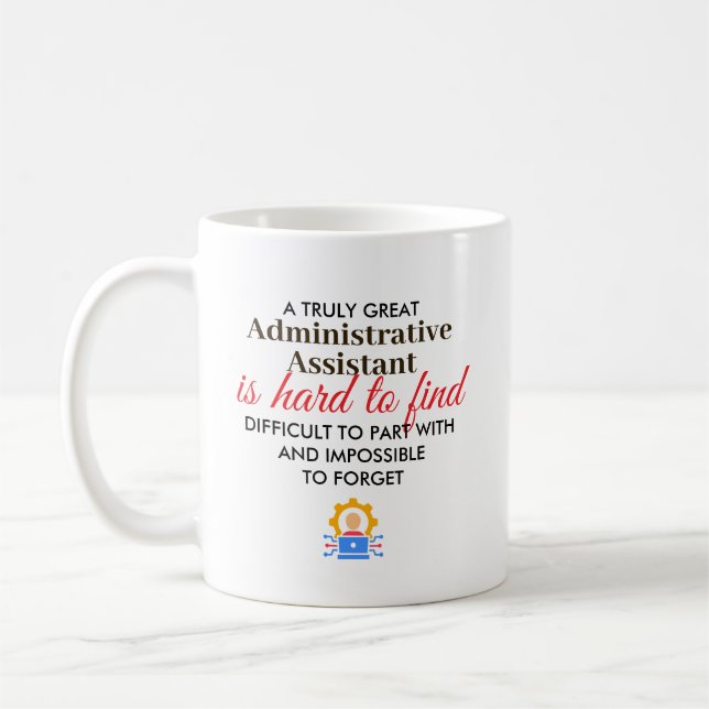 Mug Great Administrative Assist Personalized Name Gift (Gauche)