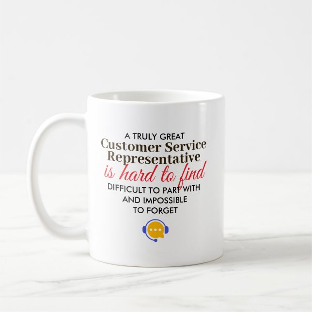 Mug Great Customer Service Rep Personalized Name Gift (Gauche)
