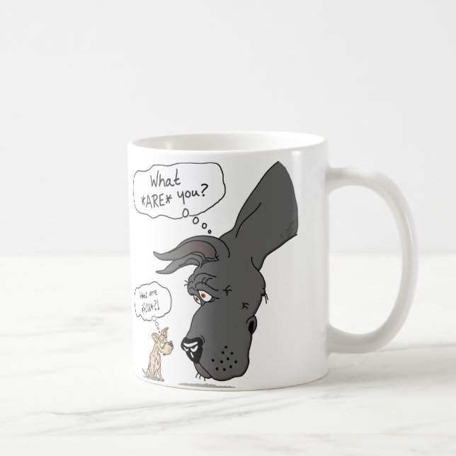 Mug Great Dane & Chihuahua Black (Droite)
