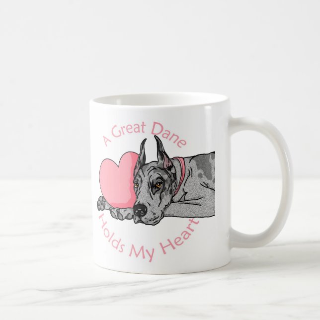 Mug Great Dane Holt Heart Merle (Droite)
