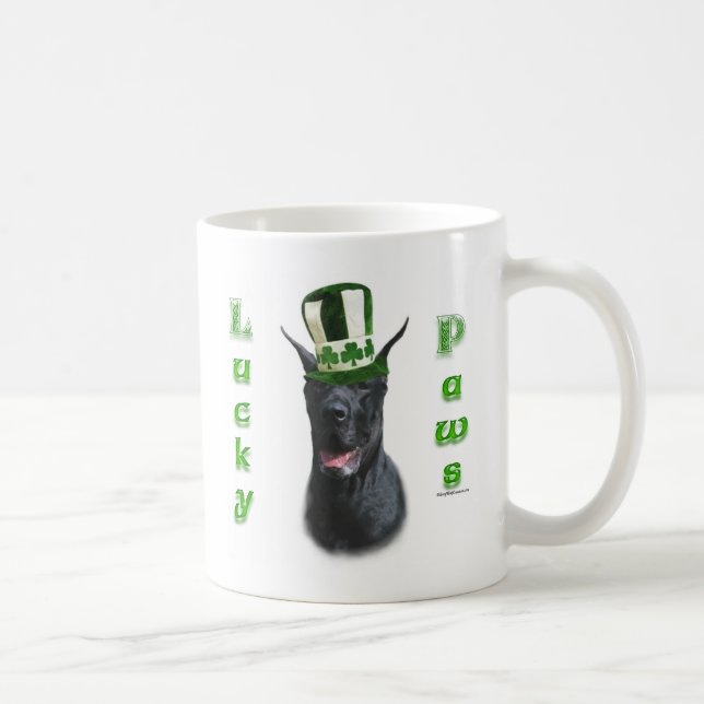 Mug Great Dane Lucky Paws; St. Patty's Day Great Dane (Droite)