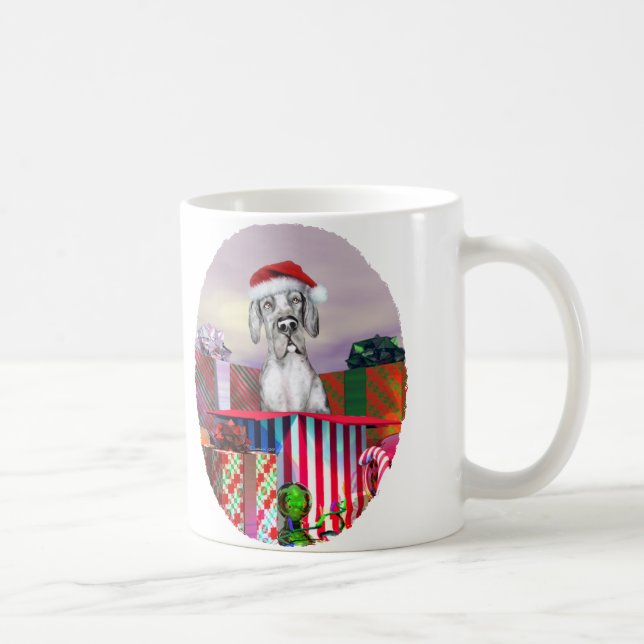 Mug Great Dane Noël Surprise Merle UC (Droite)