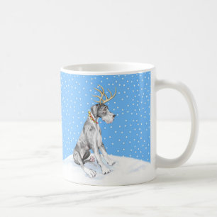 Mug Great Dane Reindeer Christmas Merle UC