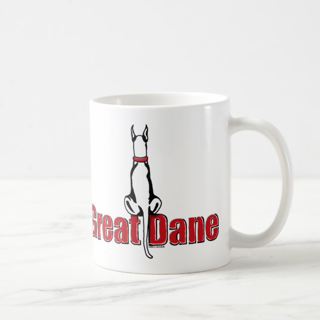 Mug Great Dane Sit White (Droite)