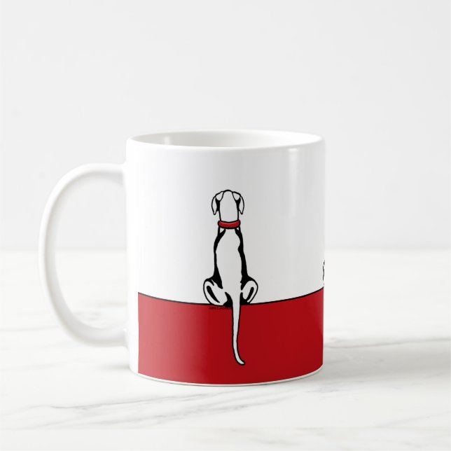 Mug Great Dane Sit White UC (Gauche)