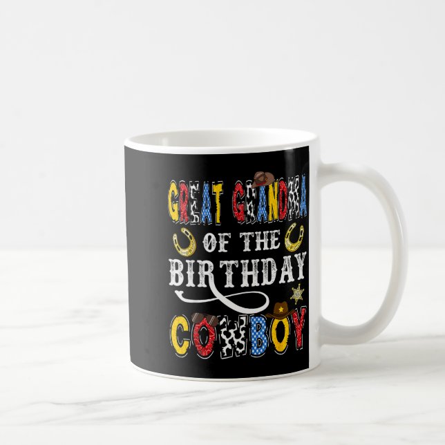Mug Great Grandma Of The Birthday Cowboy Western Rodeo (Droite)