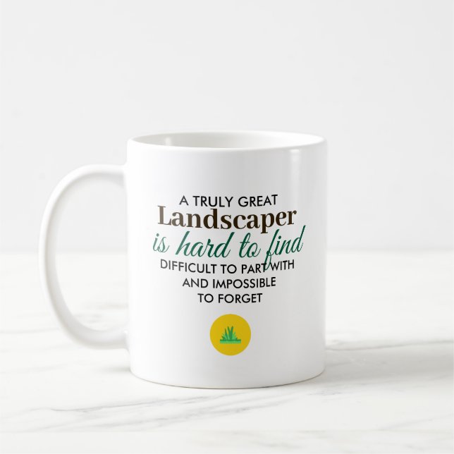 Mug Great Landscaper Personalized Name Gift (Gauche)