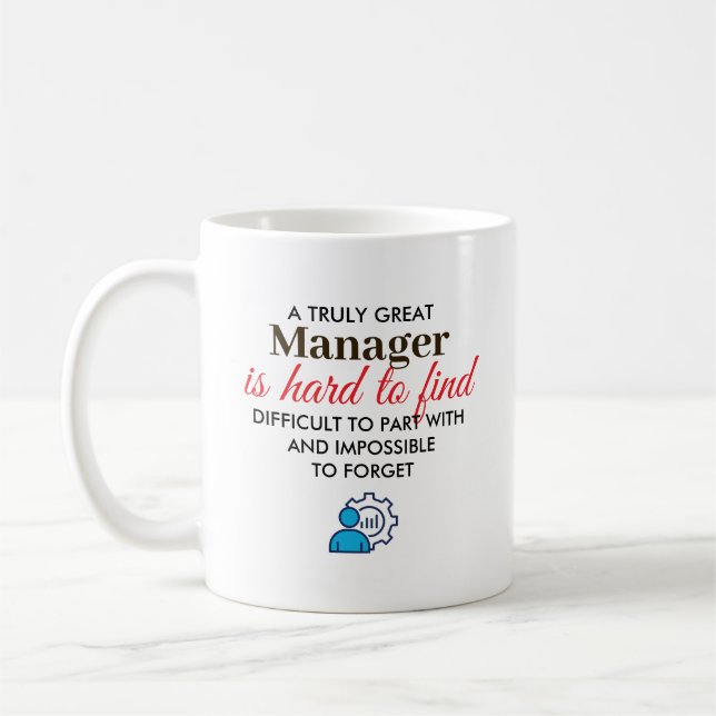 Mug Great Manager Personalized Name Gift (Gauche)