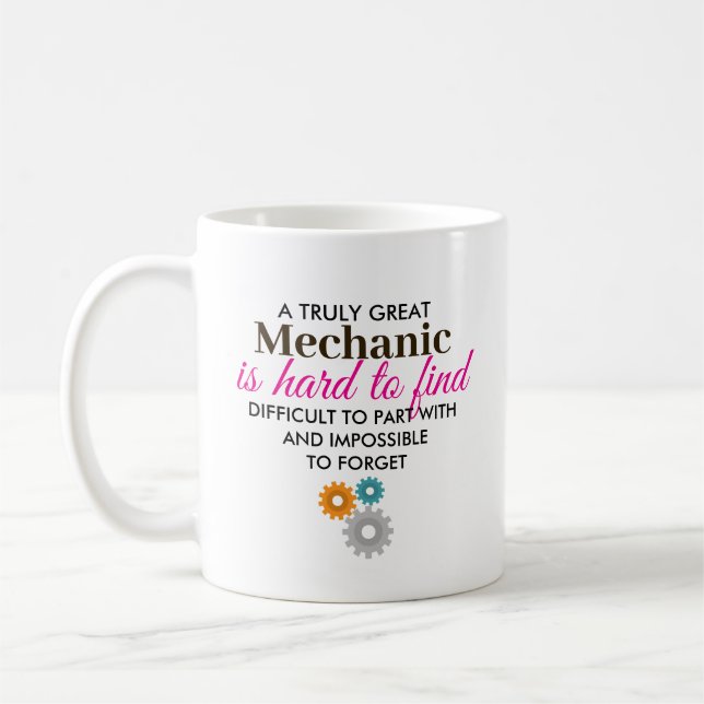 Mug Great Mechanic Personalized Name Gift (Gauche)