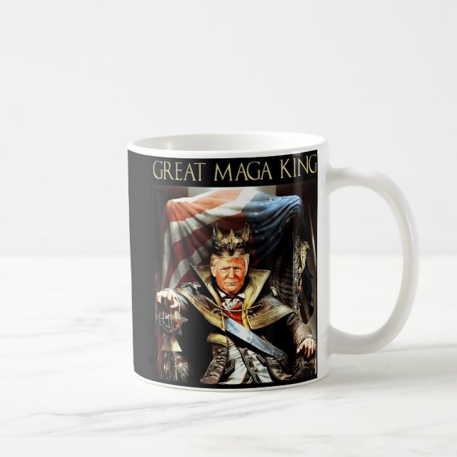 Mug Great Mega King USA Flag Fier Ultra Maga Trump (Droite)