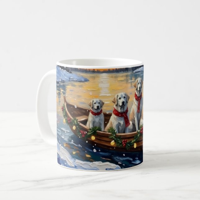 Mug Great Pyrenees Christmas Boat Holiday (Devant gauche)