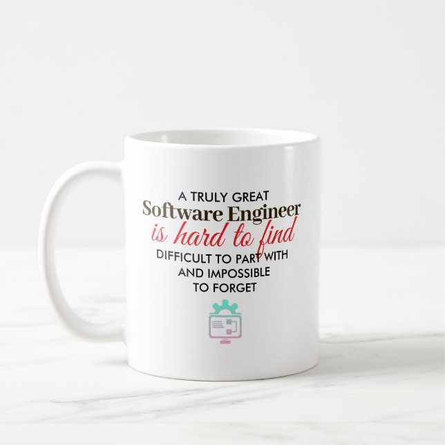 Mug Great Software Engineer Personalized Name Gift (Gauche)
