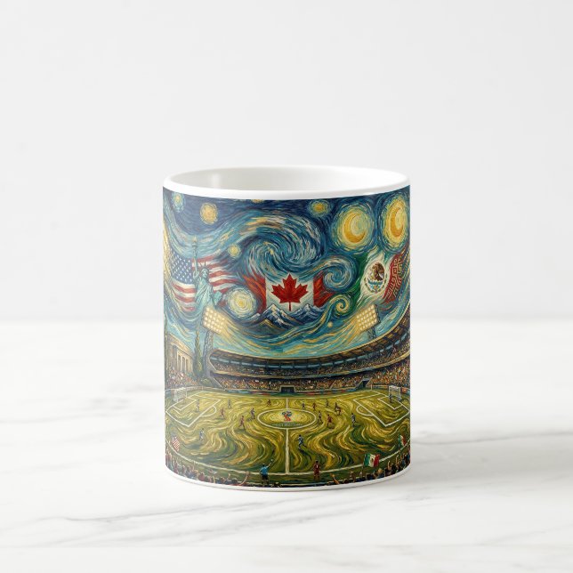 Mug Great USA MX CA  Van Gogh Style Fine Art Wall Art (Centre)