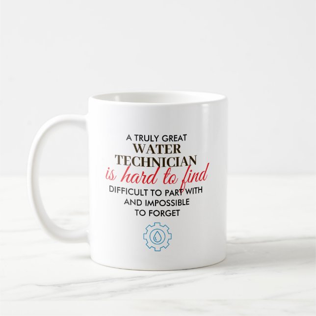 Mug Great Water Technician Personalized Name Gift (Gauche)