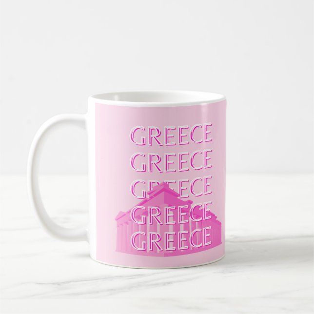 Mug Grèce, Art Voyage, Art Voyage Pastel, Rose (Gauche)