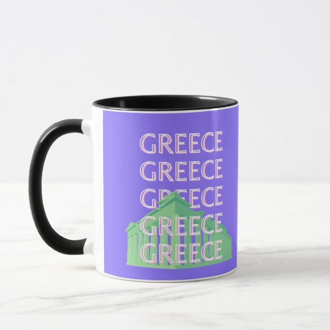 Mug Grèce, Athènes Travel Art (Gauche)