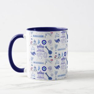 Mug Grèce Bleu et Blanc