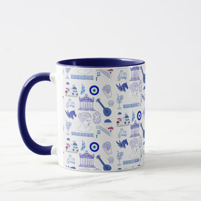 Mug Grèce Bleu et Blanc (Gauche)