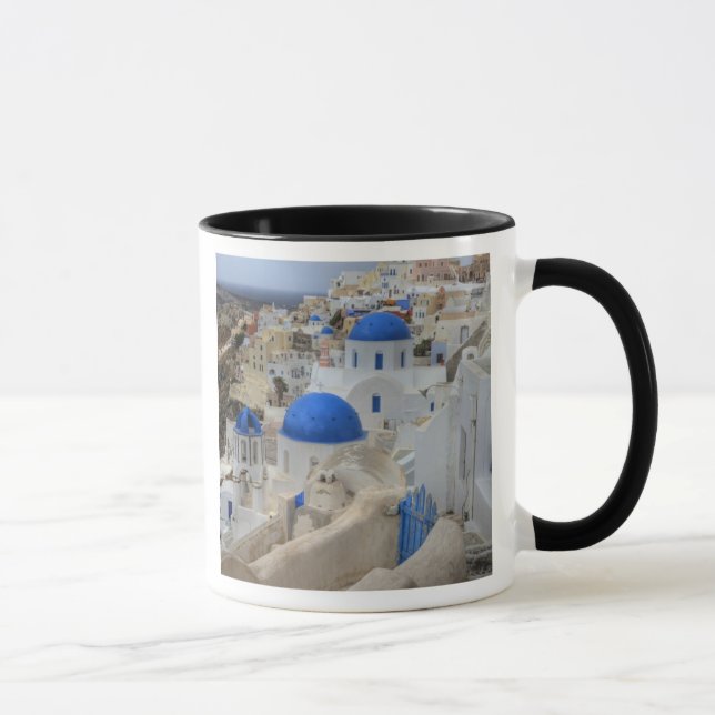 Mug Grèce, Santorin. Clocher et dômes bleus de 3 (Droite)
