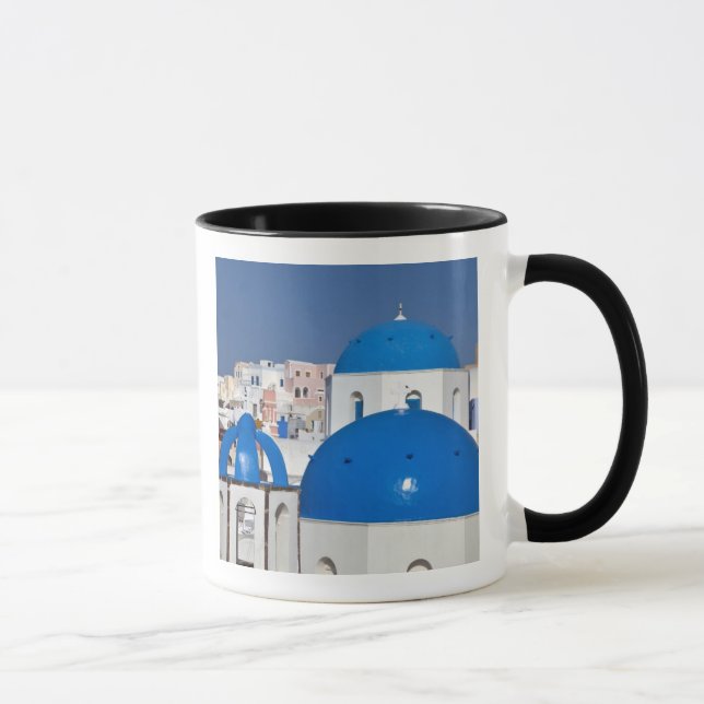 Mug Grèce, Santorin. Tour Bell et dômes bleus de (Droite)