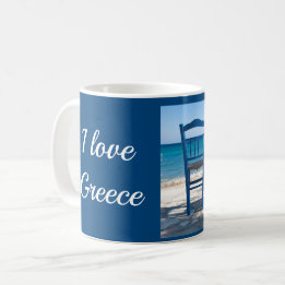 Mug Grèce taverne bleu et blanc