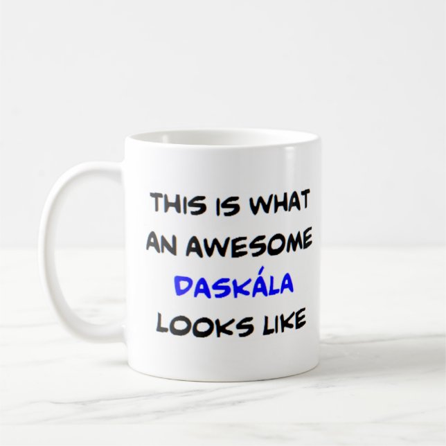 Mug greek teacher daskala, awesome (Gauche)